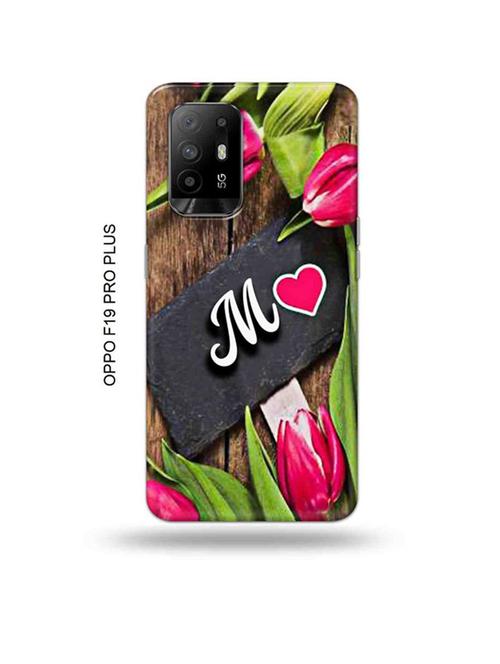 flower letter m back cover compatible with oppo f19 pro plus 5g - 18987213 - Very Small Image - 1