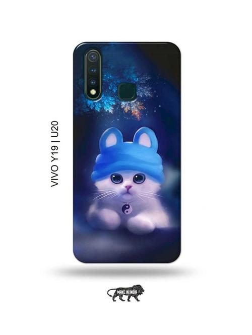 cute cat back cover compatible with vivo y19, vivo u20 - 18987332 - Very Small Image - 1