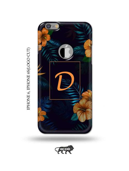 floral d back cover compatible with iphone 6, iphone 6s(logo cut) - 18987491 - Very Small Image - 1
