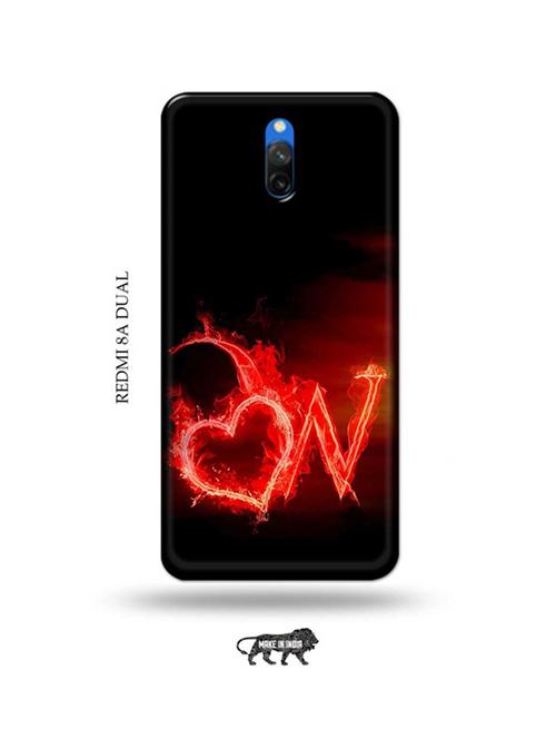 fire heart letter w back cover compatible with redmi 8a dual - 18987493 - Very Small Image - 1