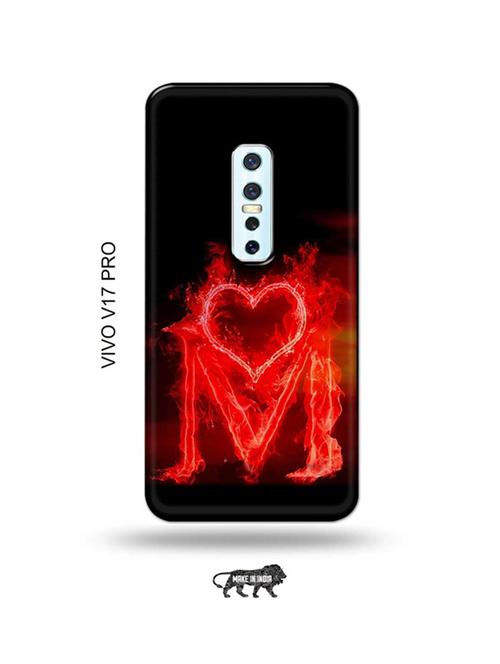 fire heart letter m back cover compatible with vivo v17 pro - 18987563 - Very Small Image - 1