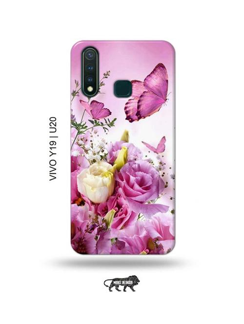 flowers back cover compatible with vivo y19, vivo u20 - 18987618 - Very Small Image - 1