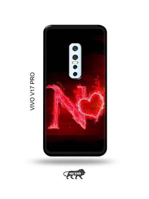 fire heart letter n back cover compatible with vivo v17 pro - 18987656 - Very Small Image - 1