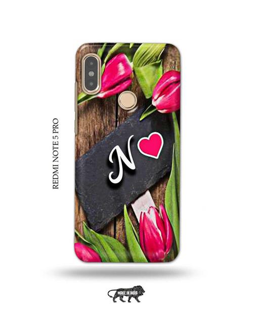 flower letter n back cover compatible with redmi note 5 pro - 18987664 - Very Small Image - 1