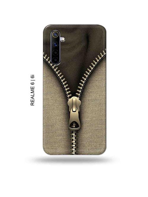 zipper back cover compatible with realme 6, realme 6i - 18987816 - Very Small Image - 1
