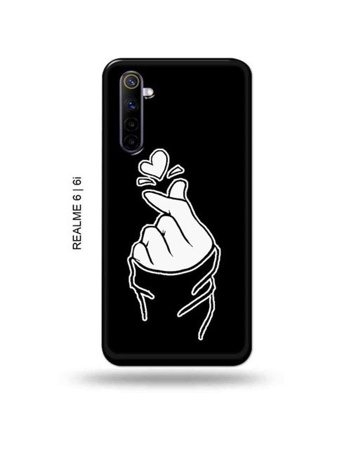 korean heart gesture black back cover compatible with realme 6, realme 6i - 18987844 - Very Small Image - 1