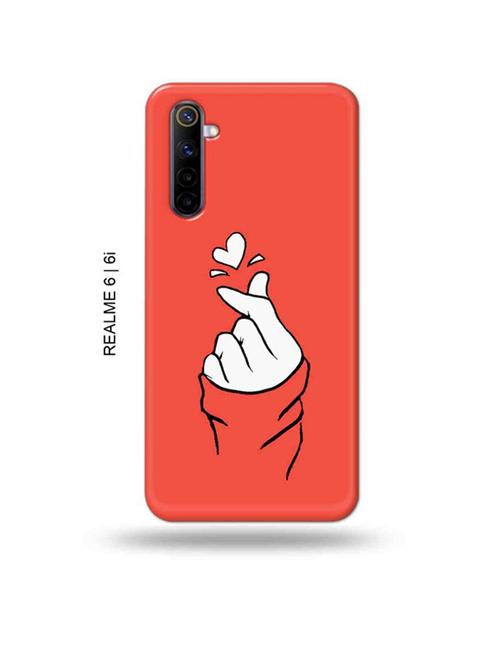 korean heart gesture pink back cover compatible with realme 6, realme 6i - 18987845 - Very Small Image - 1