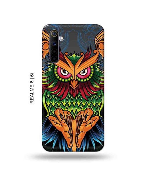 colorful owl back cover compatible with realme 6, realme 6i - 18987866 - Very Small Image - 1