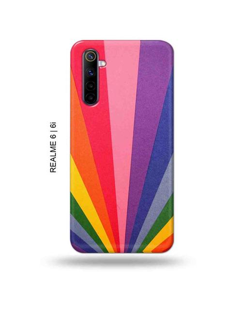 rainbow strips back cover compatible with realme 6, realme 6i - 18987869 - Very Small Image - 1