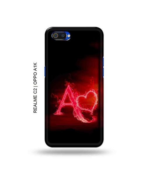 fire heart letter a back cover compatible with realme c2, oppo a1k - 18988243 - Very Small Image - 1