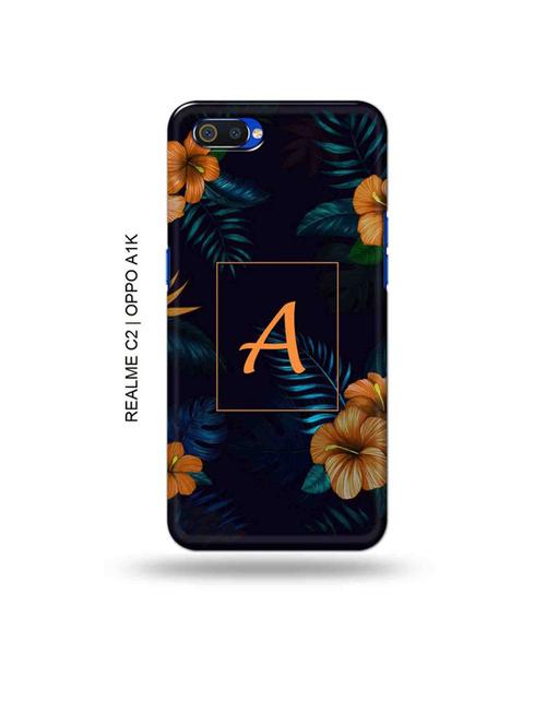 floral a back cover compatible with realme c2, oppo a1k - 18988269 - Very Small Image - 1