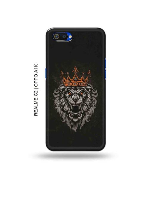 king lion back cover compatible with realme c2, oppo a1k - 18988350 - Very Small Image - 1