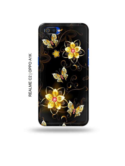 flowers back cover compatible with realme c2, oppo a1k - 18988425 - Very Small Image - 1