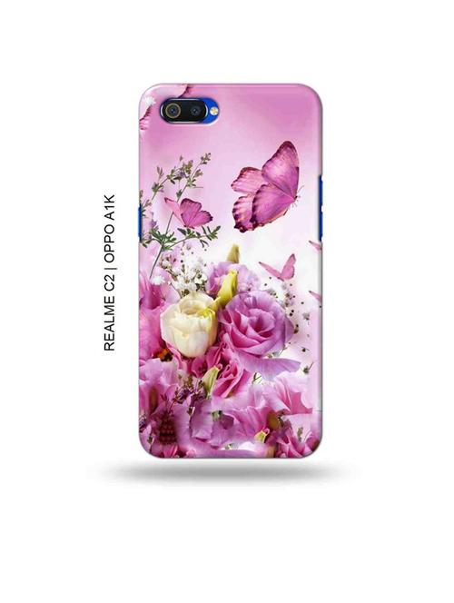 flowers back cover compatible with realme c2, oppo a1k - 18988434 - Very Small Image - 1