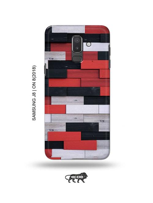 colour wooden bricks back cover compatible with samsung j8, on8(2018) - 18988534 - Very Small Image - 1