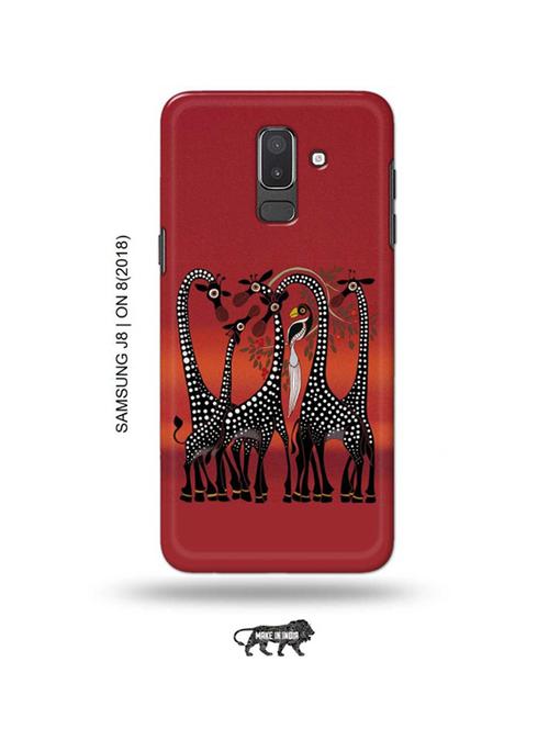 kalankari giraffe back cover compatible with samsung j8, on8(2018) - 18988563 - Very Small Image - 1