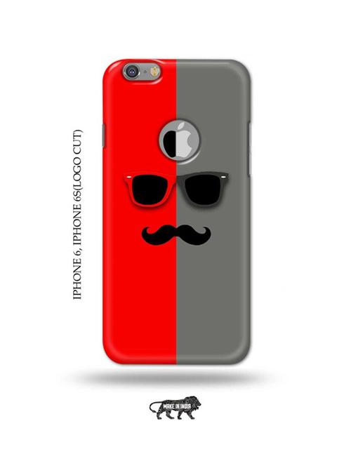 hipster red back cover compatible with iphone 6, iphone 6s(logo cut) - 18989349 - Very Small Image - 1