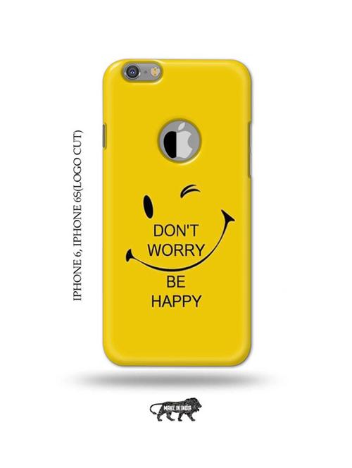 funny face yellow back cover compatible with iphone 6, iphone 6s(logo cut) - 18989365 - Very Small Image - 1
