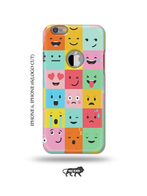 emojies back cover compatible with iphone 6, iphone 6s(logo cut) - 18989380 - Very Small Image - 1