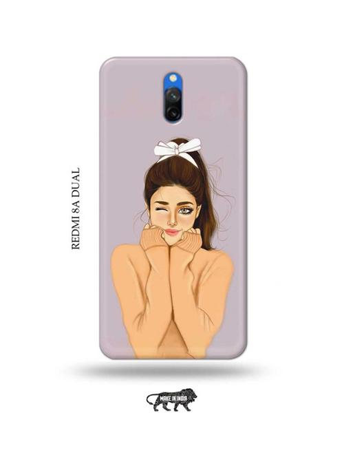 cozy girl back cover compatible with redmi 8a dual - 18989527 - Very Small Image - 1