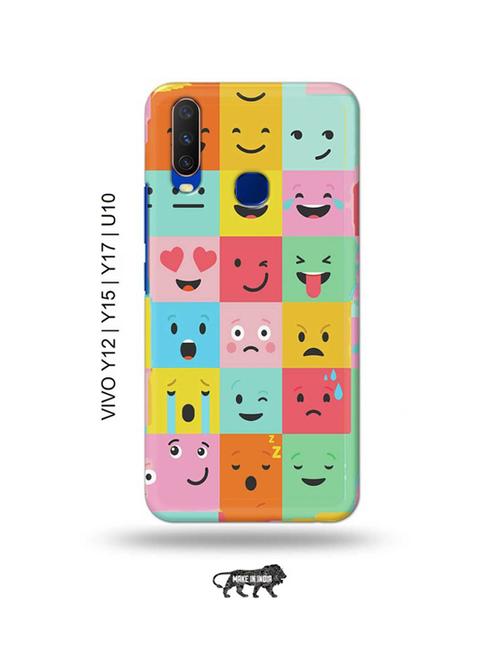 emojies back cover compatible with vivo y12, vivo y15 (2019), vivo y17, vivo u10 - 18989728 - Very Small Image - 1