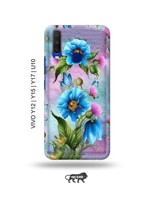 floral back cover compatible with vivo y12, vivo y15 (2019), vivo y17, vivo u10 - 18989760 - Very Small Image - 1