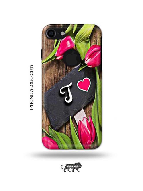 flower letter t back cover compatible with iphone 7(logo cut) - 18989850 - Very Small Image - 1