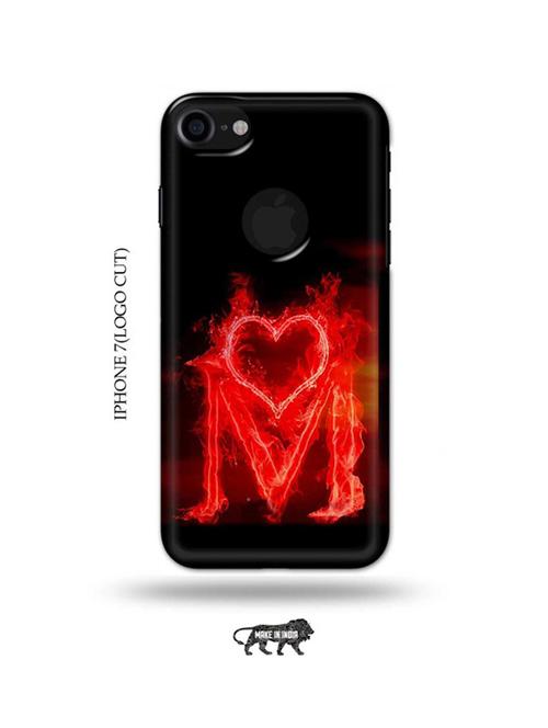 fire heart letter m back cover compatible with iphone 7(logo cut) - 18989862 - Very Small Image - 1