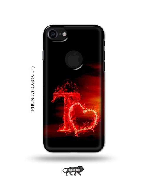 fire heart letter t back cover compatible with iphone 7(logo cut) - 18989869 - Very Small Image - 1