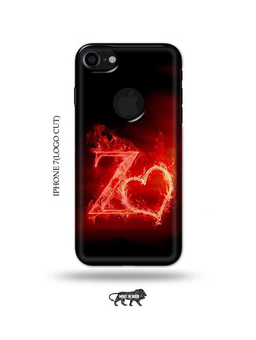 fire heart letter z back cover compatible with iphone 7(logo cut) - 18989875 - Very Small Image - 1
