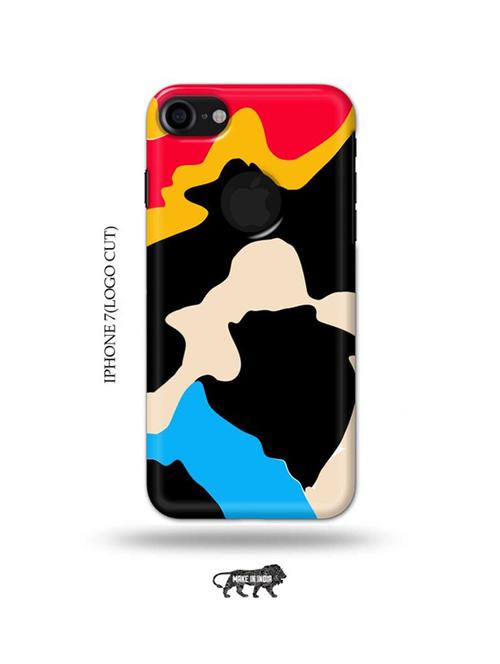 colourful back cover compatible with iphone 7(logo cut) - 18989974 - Very Small Image - 1