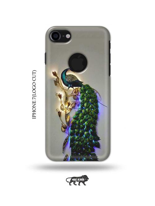 peacock back cover compatible with iphone 7(logo cut) - 18989987 - Very Small Image - 1