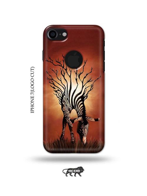 zebra back cover compatible with iphone 7(logo cut) - 18989993 - Very Small Image - 1