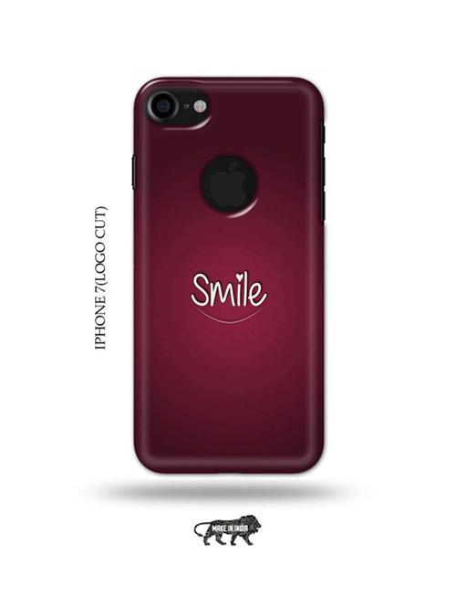 smile back cover compatible with iphone 7(logo cut) - 18990017 - Very Small Image - 1