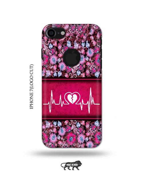 heart ecg back cover compatible with iphone 7(logo cut) - 18990059 - Very Small Image - 1