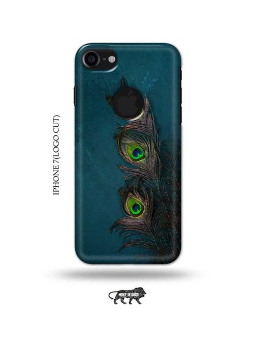 krishna feather back cover compatible with iphone 7(logo cut) - 18990083 - Very Small Image - 1