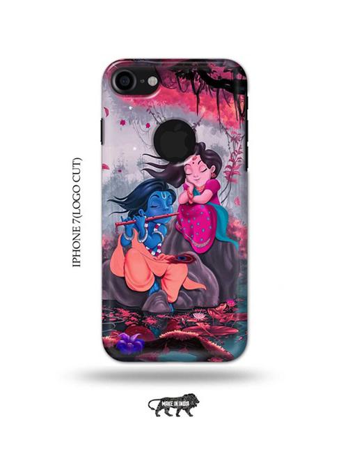 radha krishna back cover compatible with iphone 7(logo cut) - 18990084 - Very Small Image - 1