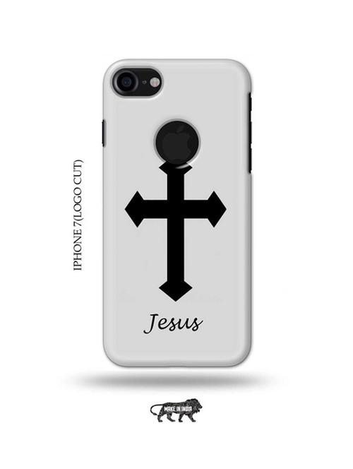 jesus cross back cover compatible with iphone 7(logo cut) - 18990087 - Very Small Image - 1
