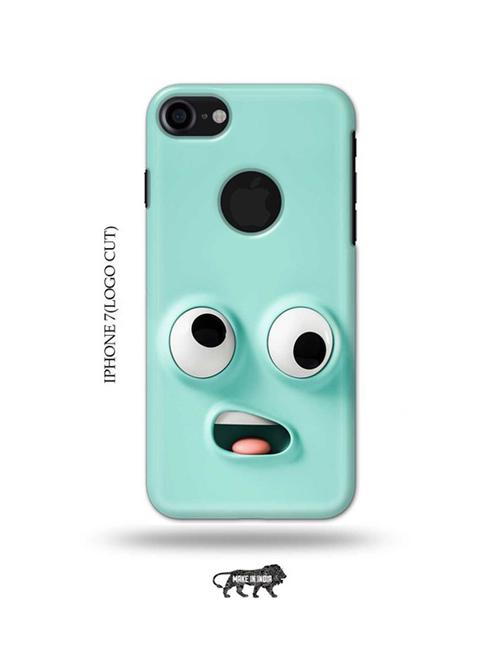 funny face emoji back cover compatible with iphone 7(logo cut) - 18990121 - Very Small Image - 1