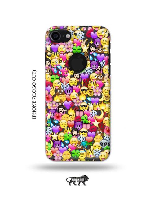 emojis back cover compatible with iphone 7(logo cut) - 18990126 - Very Small Image - 1