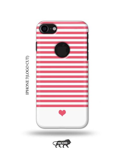 pink strips back cover compatible with iphone 7(logo cut) - 18990161 - Very Small Image - 1