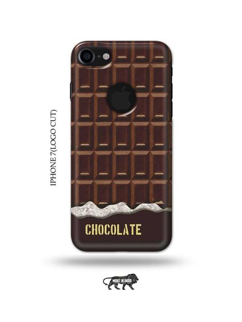 chocolate back cover compatible with iphone 7(logo cut) - 18990196 - Very Small Image - 1