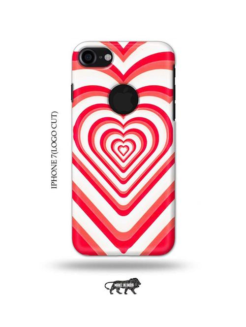 pink heart back cover compatible with iphone 7(logo cut) - 18990229 - Very Small Image - 1