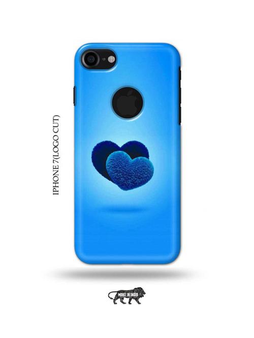 blue hearts back cover compatible with iphone 7(logo cut) - 18990238 - Very Small Image - 1