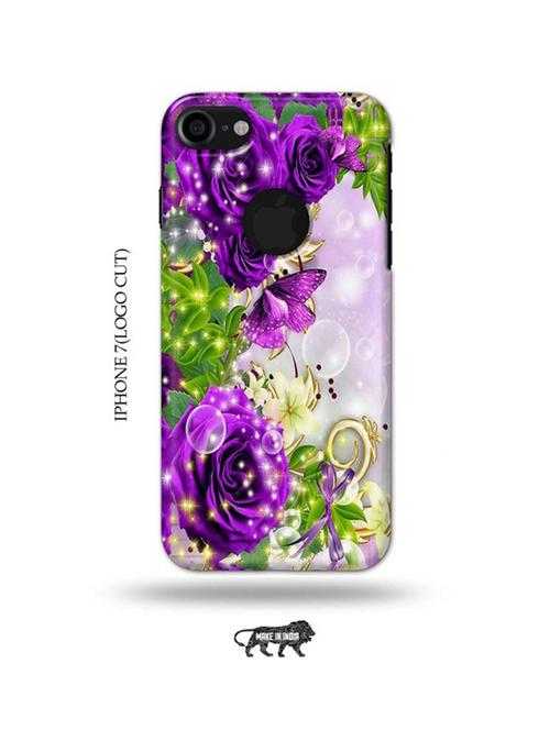 flowers back cover compatible with iphone 7(logo cut) - 18990246 - Very Small Image - 1