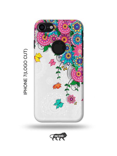 flowers back cover compatible with iphone 7(logo cut) - 18990253 - Very Small Image - 1