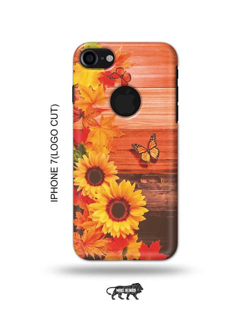 flowers back cover compatible with iphone 7(logo cut) - 18990262 - Very Small Image - 1