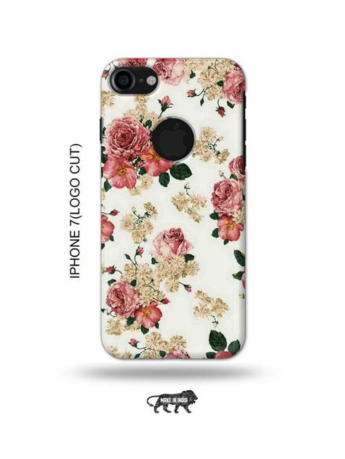 flowers back cover compatible with iphone 7(logo cut) - 18990271 - Very Small Image - 1