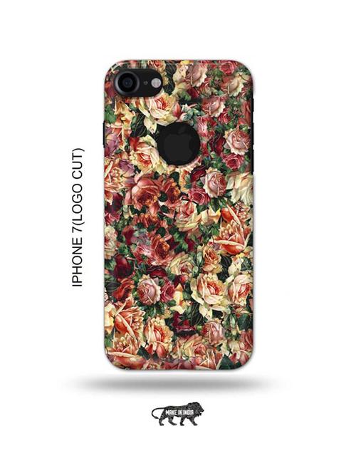 flowers back cover compatible with iphone 7(logo cut) - 18990272 - Very Small Image - 1