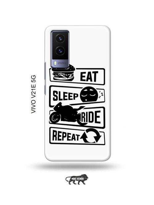 eat sleep ride repeat back cover compatible with vivo v21e 5g - 18990543 - Very Small Image - 1